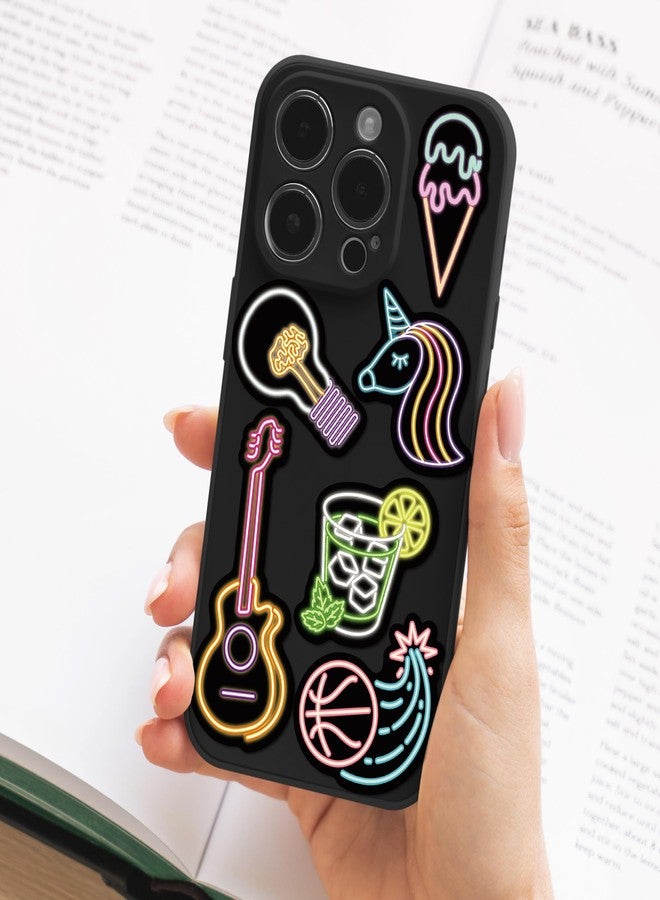 Robmoda Neon Water Bottle Stickers for Kids Glow in The Dark, 72 PCS Vinyl Art Waterproof Stickers Pack for Laptop Skateboard Phone Case, Cute Colorful Neon Sticker for Teens - Image 5